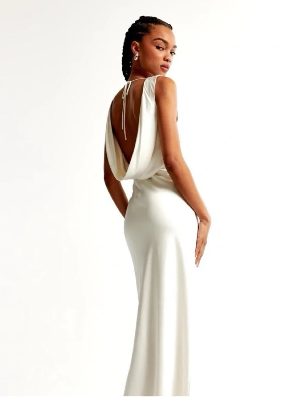 Abercrombie & Fitch Cream Maxi Dress
